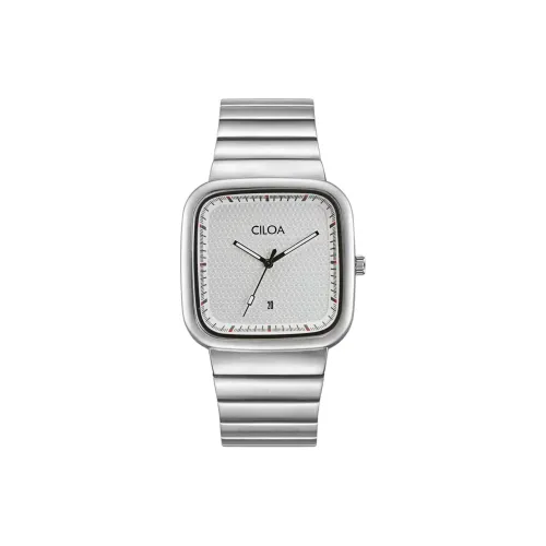 CILOA Кварцевый механизм Часы Мужские Белый циферблат