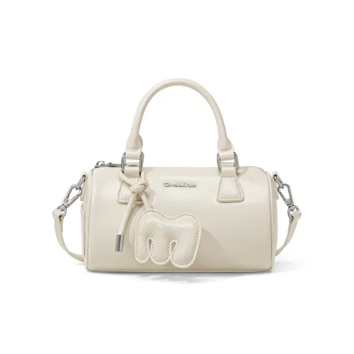 CinvaiKrose Сумка через плечо из синтетической кожи маленькая женская экрю черный серебряный