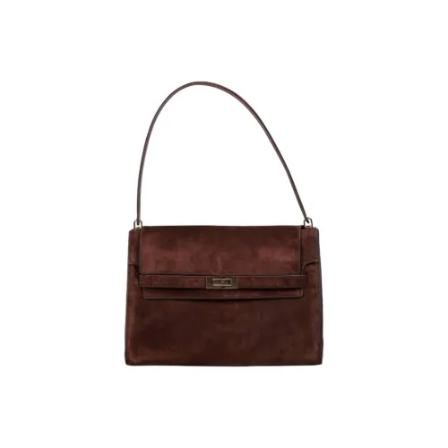 TORY BURCH Lee Radziwill Замша Плечевая Сумка Большая Женская Коричневая