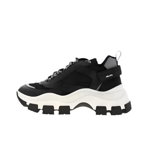 PRADA Pegasus Low Топ Толстая подошва Кроссовки Мужские Черные