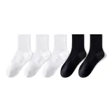 5 пачек (Носки Crew-3 Белые + 2 Черные)
