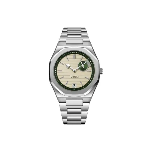 CILOA Кварцевый механизм стальной ремешок мужские часы бежевый циферблат