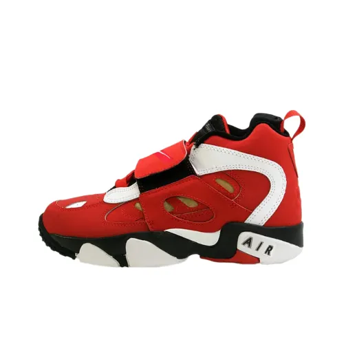 Nike Air Ромб Шипы 2 Амортизация Износостойкий MID Топ Детские Баскетбольные Кроссовки Красный Подростки