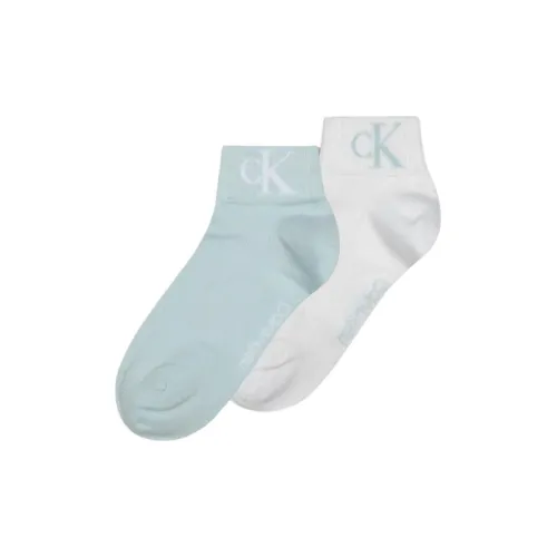 Calvin Klein 2 шт Белый + Мятно-зеленый Женские носки