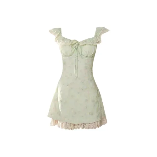 XIAOJUCHUANLI Короткий рукав Платье Женское