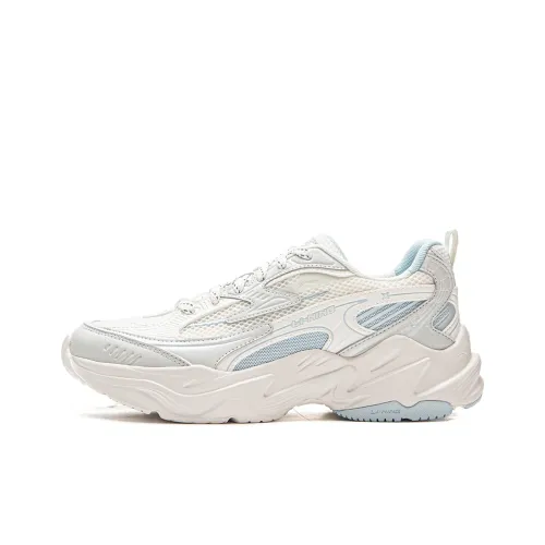 LINING Meteor Casual Low Top Mist White/Light Lime/Mirage Blue Women's