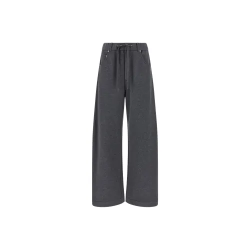 BRUNELLO CUCINELLI Темно-серые Женские Повседневные Брюки