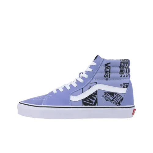 Vans SK8 HI Устойчивые к истиранию высокие кроссовки для скейтбординга Мужские Фиолетовые