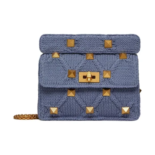 Valentino Roman Stud Трикотажная ткань Сумка Женские Синий