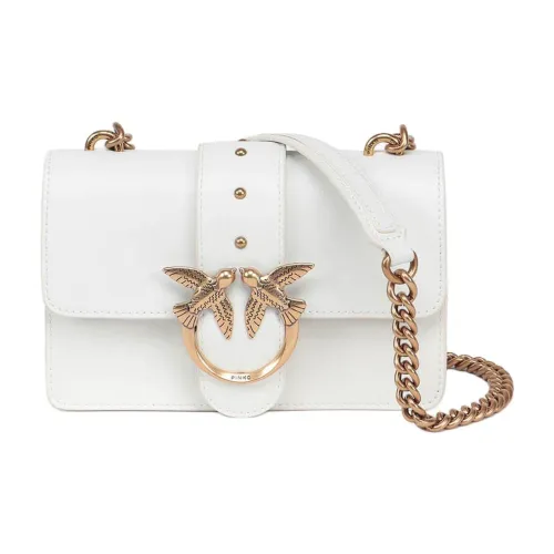 PINKO Love IconSIMPLY Телячья кожа Swallow Сумка Сумка через плечо Мини Женская Белая
