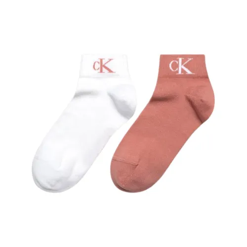 Calvin Klein 2 шт Коралловый + Белый Женские носки