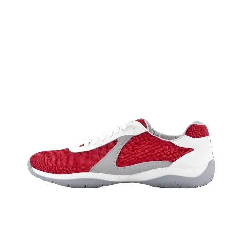 PRADA America's Cup Низкий Топ Повседневная Обувь Мужская Красная