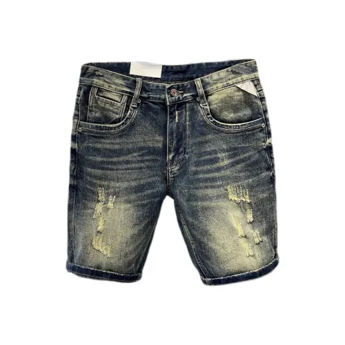 GEOGRE ALEX Blue Men's Denim Shorts GEOGRE ALEX Синий Мужские Джинсовые Шорты