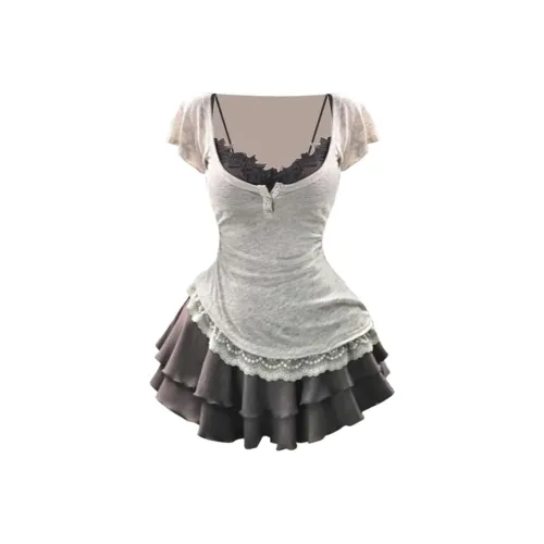 TSKIU Фиолетовый Женские Комплекты с юбкой