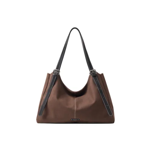 JONBAG Сумка через плечо из синтетической кожи большая женская сумка бархат цвет какао-коричневый