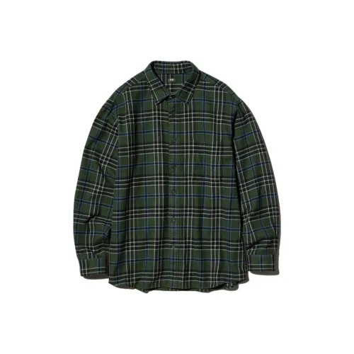 UNIQLO Темно-зеленая унисекс рубашка