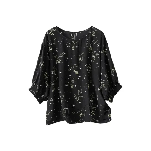 JINJU Созвездие Черная Женская Футболка