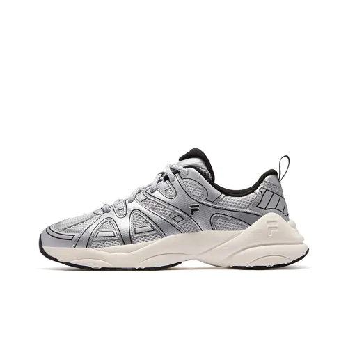 FILA FUSION PATH Trajectory Shoes Устойчивые к истиранию Низкий Топ Casual Мужской Космический Серебристый Черный
