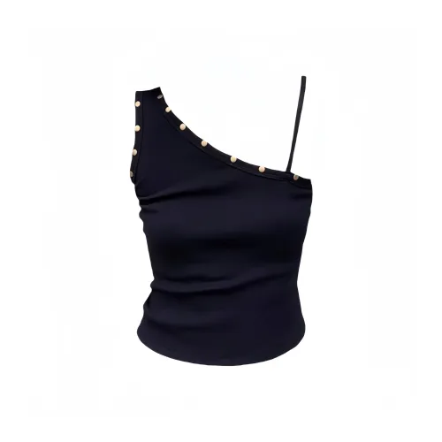 MIMOSA CHUR Лето Облегающий крой UNIQUE Одно плечо Майка Для Женщин Женские