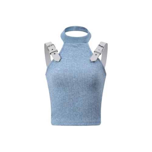 MIMOSA CHUR Рабочая одежда Дизайн Утягивающий Без рукавов Базовый слой Облегающий крой Укороченный Женские