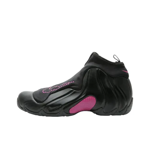 Nike Air Flightposite Устойчивые к истиранию Высокие Топы Винтажные Баскетбольные Кроссовки Женские Черные Розовые