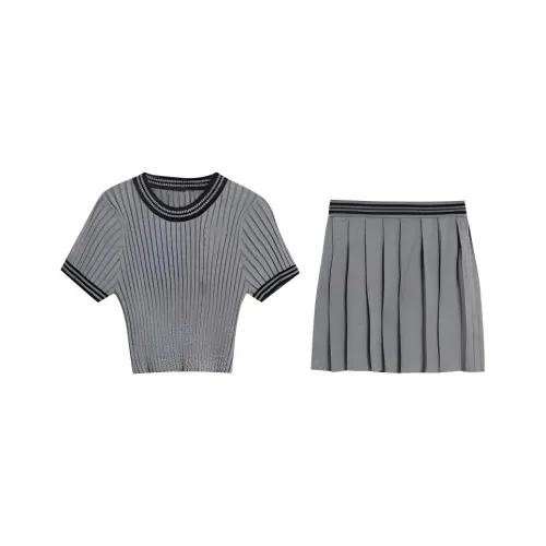 CHARM GLOW Серый Женские Комплекты с юбкой