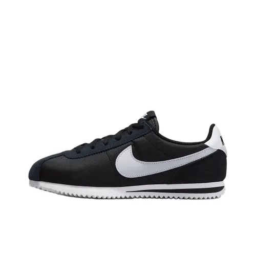 Nike Cortez Textile Устойчивый к истиранию Низкий Топ Детские Беговые Кроссовки Черный Подростки
