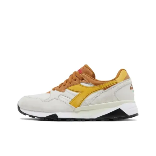 DIADORA N9002 Беговые кроссовки Низкий верх Белый Желтый Унисекс