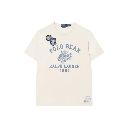 Polo Ralph Lauren SS24 T Рубашка Мужская Выстиранная Белая