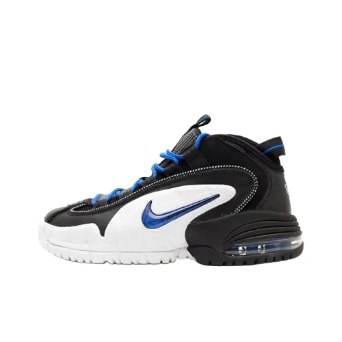 Nike Air Max Penny Abrasion Resistant MID Топ Детские Баскетбольные кроссовки Черный Синий Белый Подростки