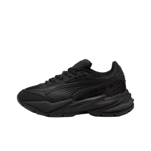 PUMA Износостойкие низкие беговые кроссовки унисекс черные