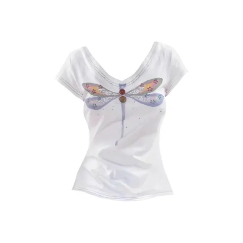 XIAOLIZI Белые Женские Футболки