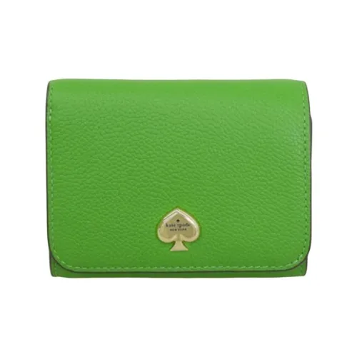 Kate Spade Кожа Кошелек Маленький Женский Зеленый
