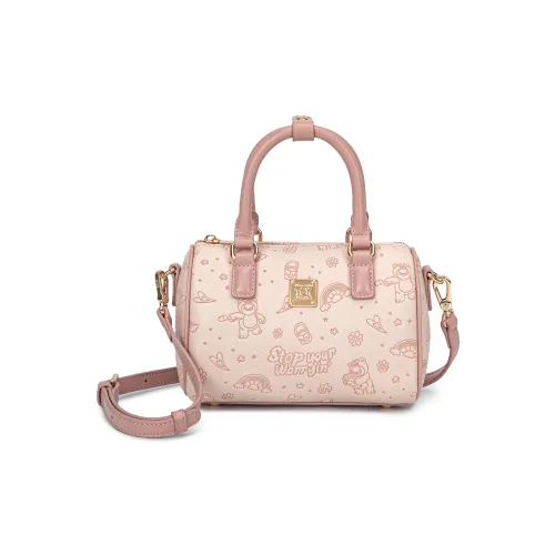 Disney Лотсо ПУ (полиуретан) Сумка Стандартная Женская Мармурно-белый Светло-розовый