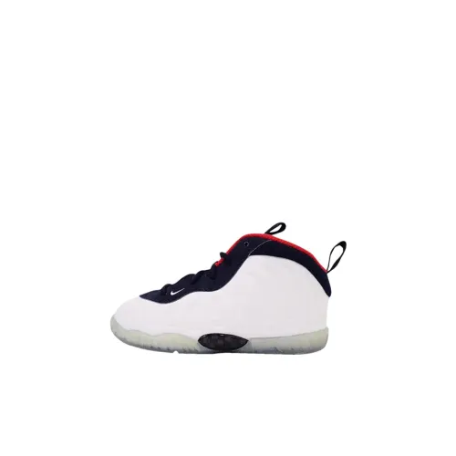 nike Little Posite One Устойчивый к истиранию MID Топ Обувь для малышей Белый Infant And Toddler