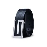 Черный с серебряной пряжкой