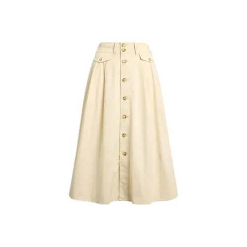 LAUREN RALPH LAUREN Повседневный Длинный Юбка Женские Песочный