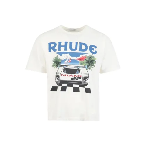 RHUDE Белая Мужская T-Рубашка