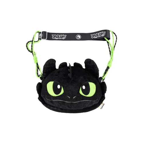 POTDEMIEL Crossbody сумка Черный Night Demon Cool Plush Сумка через плечо Унисекс
