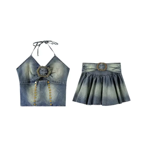 CHARM GLOW Синий Женские Комплекты с юбкой