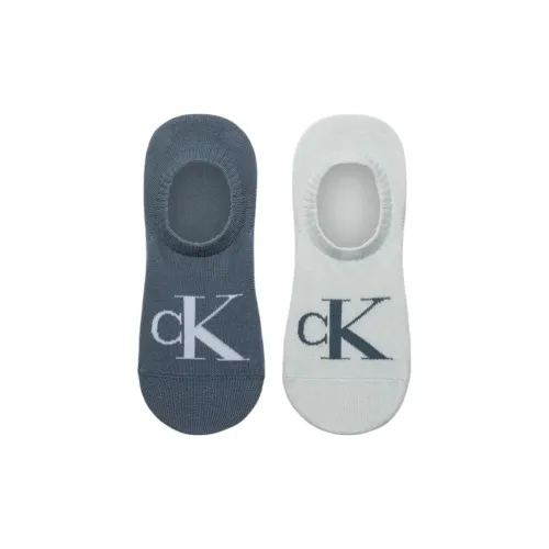 Calvin Klein 2 шт Синий+Белый Женские No Show Носки