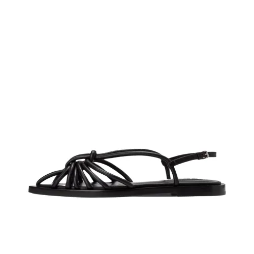 JIL SANDER Сандалии в римском стиле, черные, женские