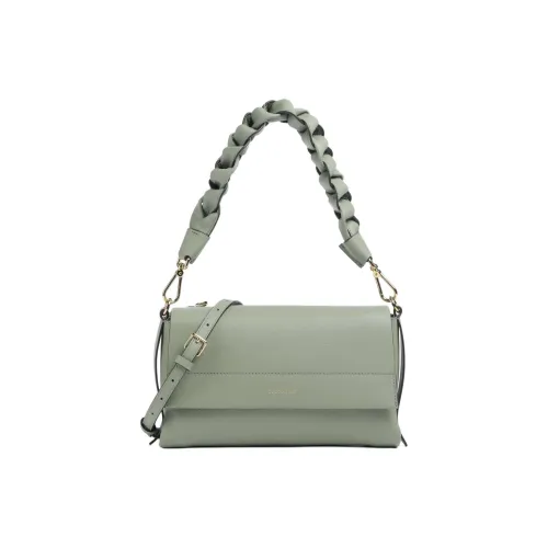 COCCINELLE Boheme Матовый Корова Кожа Плечевая Сумка Женская Серый Зеленый