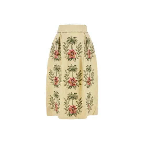 FARM Rio Повседневный Длинный Юбка Женские Кремовый