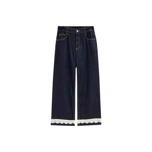 Love to serve Темно-синие Женские Джинсы