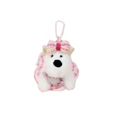 Вест-хайленд + Розовый браслет-шнурок [Розовый конфетный цвет, бант, юбка]