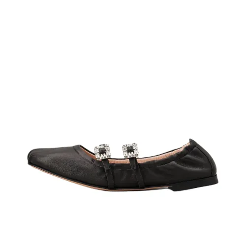 Roger Vivier Туфли Mary Jane с плоской подошвой Женские Черные