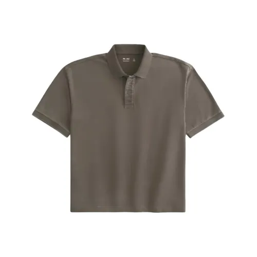 Hollister Мужская поло темно-коричневого цвета