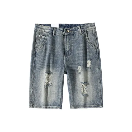 AZVK PG719 Blue Men's Denim Shorts AZVK PG719 Синий Мужские Джинсовые Шорты