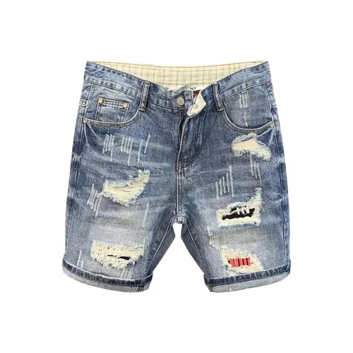 GEOGRE ALEX Blue Men's Denim Shorts GEOGRE ALEX Синий Мужские Джинсовые Шорты